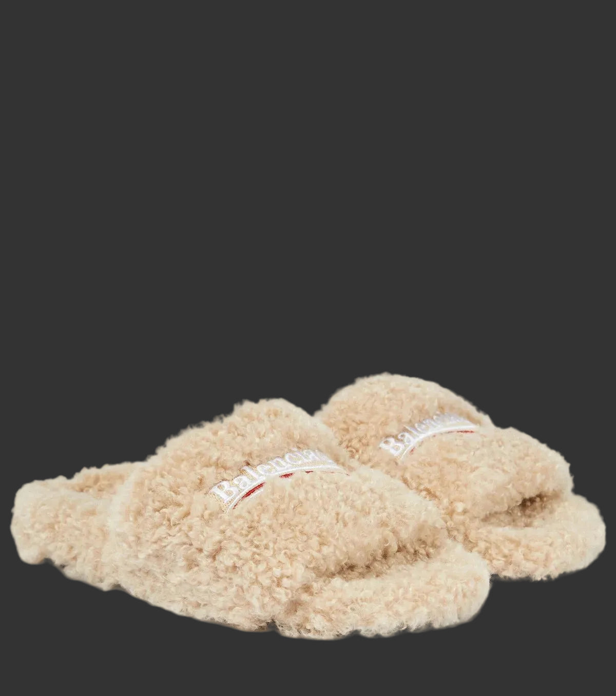 Balenciaga Fur Slides White