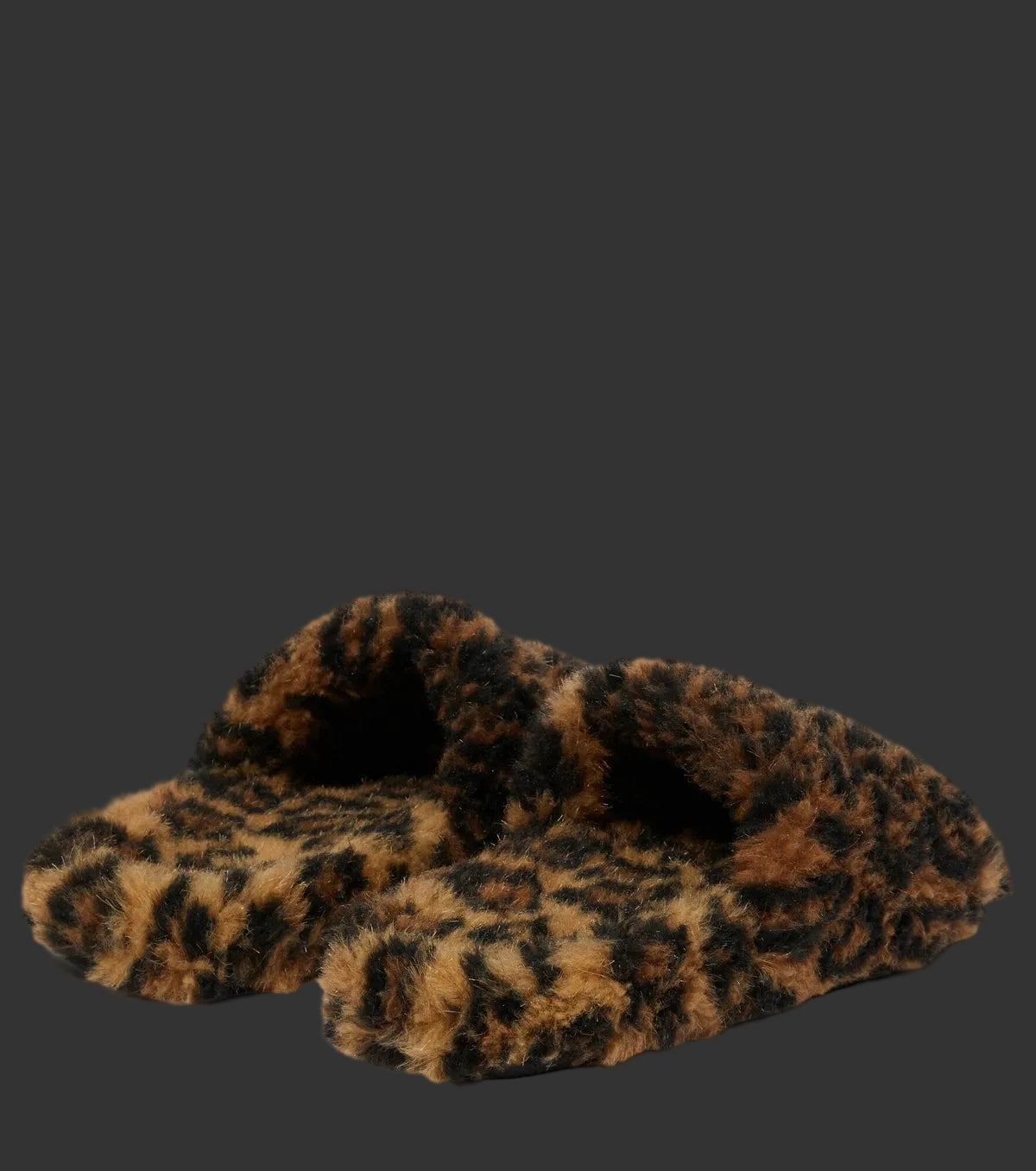 Balenciaga Fur Slides Leopard Print
