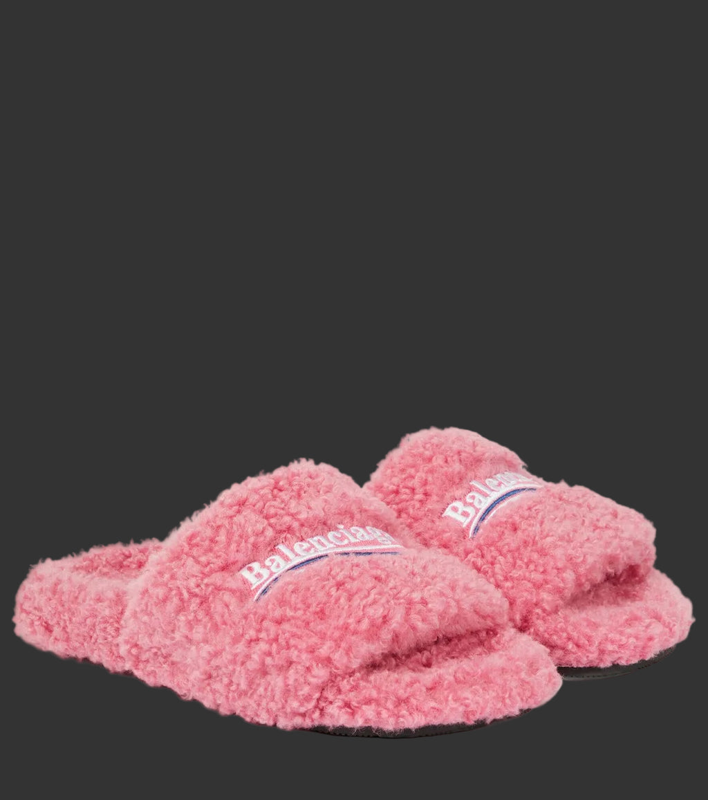 Balenciaga Fur Slides Pink