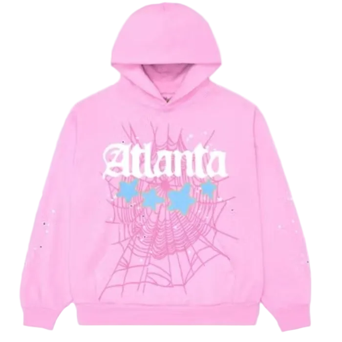 Sp5der Pink Atlanta Hoodie