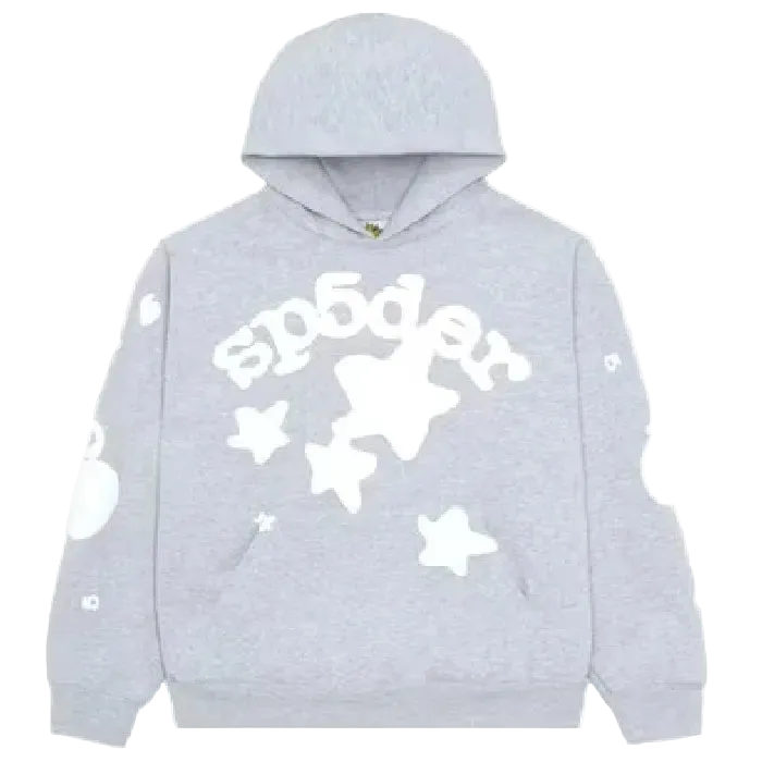 Sp5der Grey Beluga Hoodie