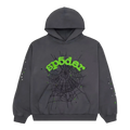 Sp5der Wait Web Hoodie Slate Grey