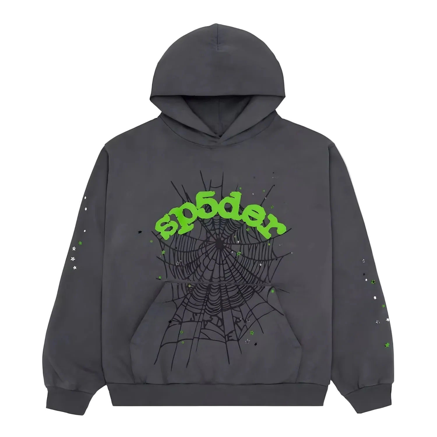 Sp5der Wait Web Hoodie Slate Grey