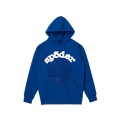 Sp5der Blue Rhinestone Web Hoodie