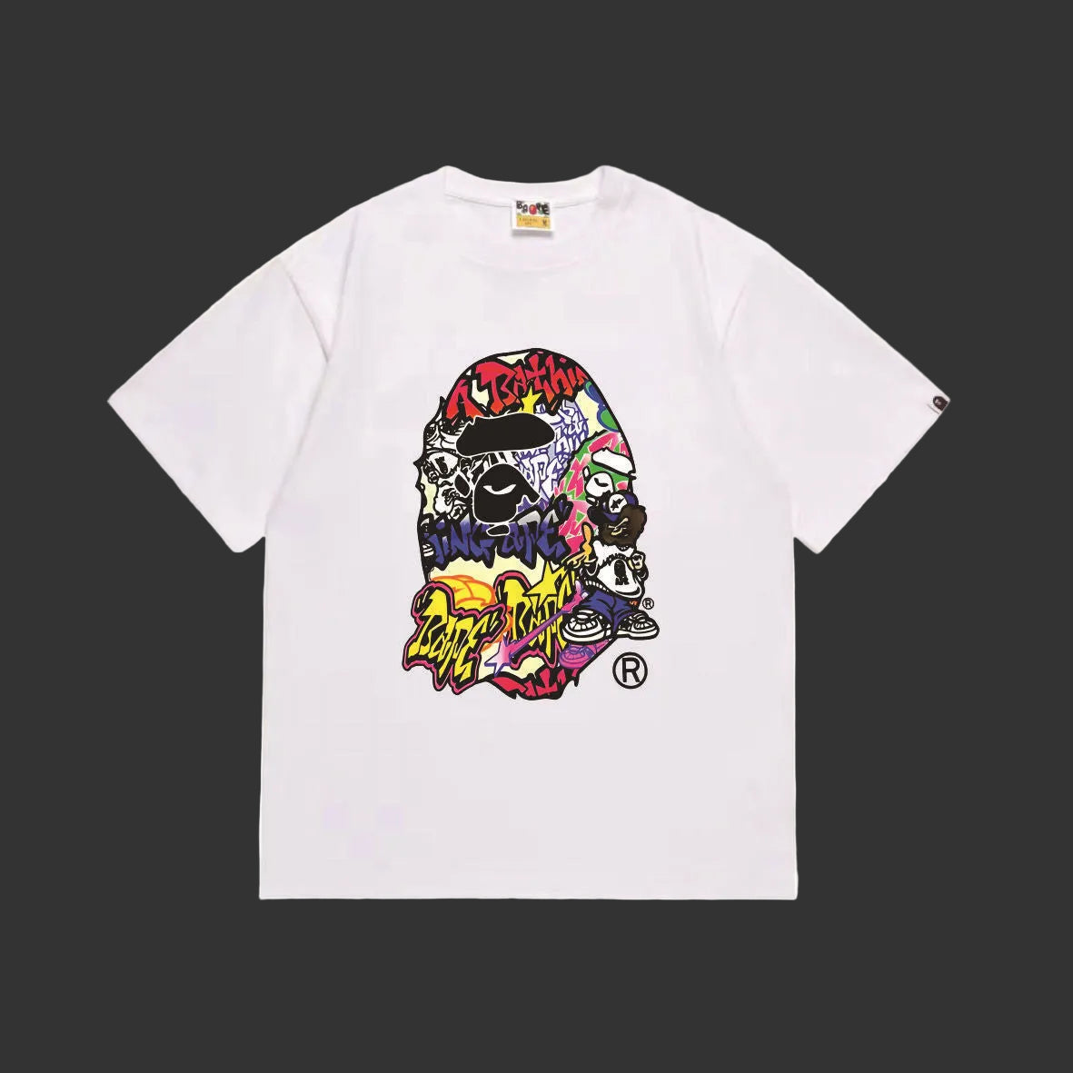 BAPE GRAFFITI BIG APE HEAD TEE (white)