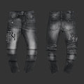 Amiri Skinny MA Logo Stack Jean