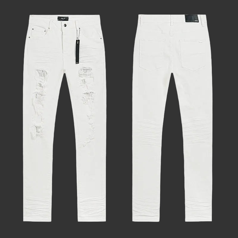 Amiri Crystal Painter Jean (white)