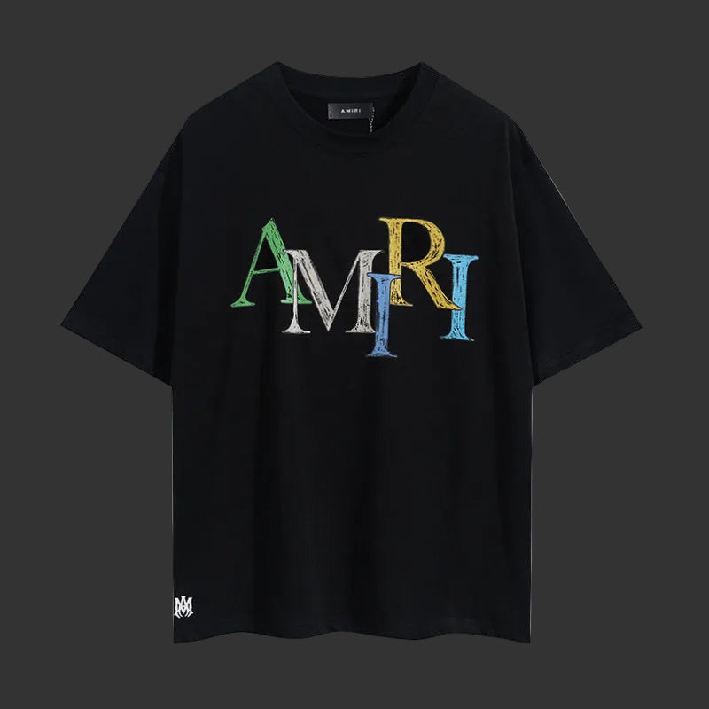 Amiri Multi-Color Sketch Tee (black)