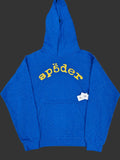 Sp5der Blue And Yellow VVS Hoodie