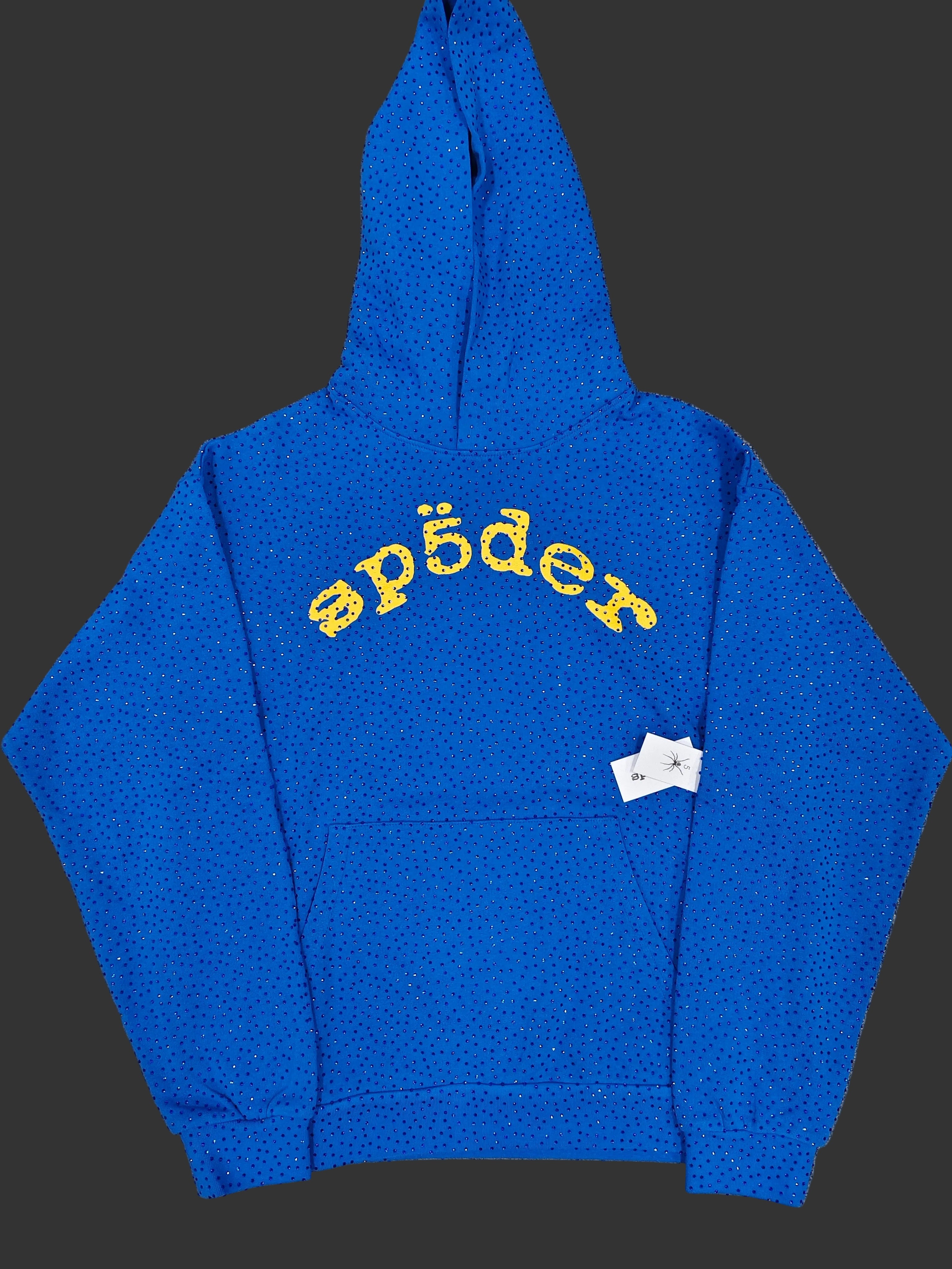 Sp5der Blue And Yellow VVS Hoodie