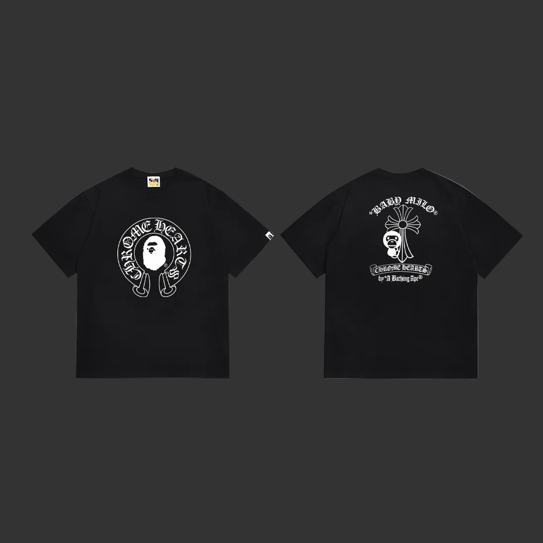 BAPE x CHROME HEARTS "Chrome Bears" BABY MILO TEE (black)