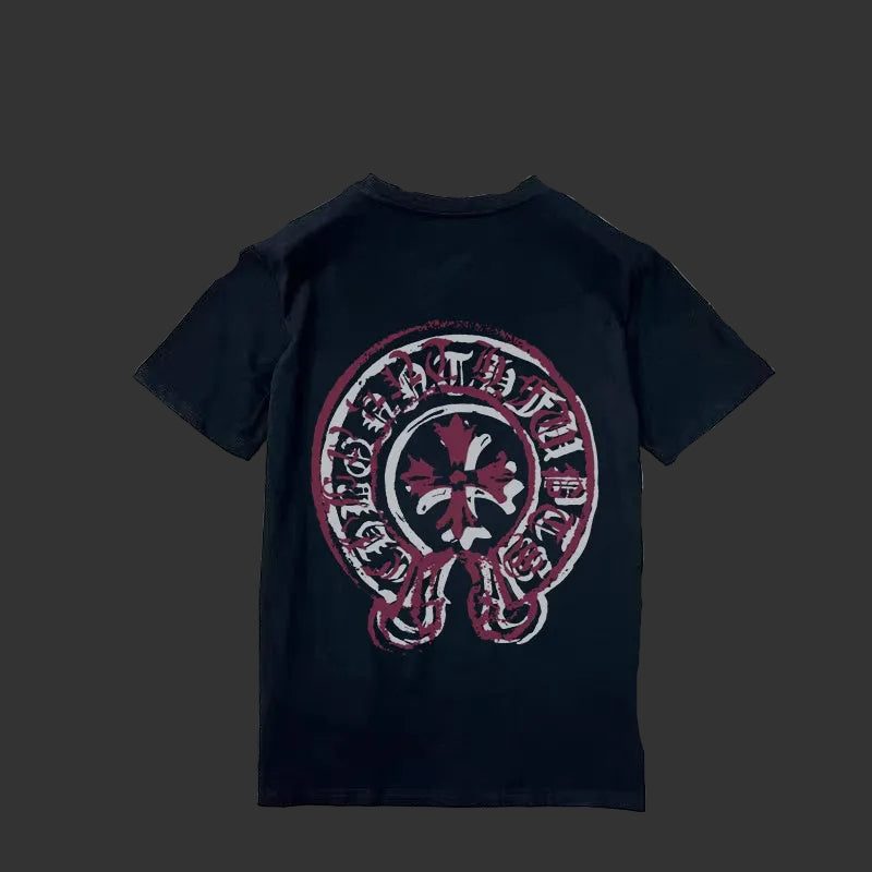 Chrome Hearts Dagger Scroll Pocket Tee (Black with Red/Pink accents)
