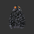 Color Camo Shark Full Zip Hoodie Gray/Black