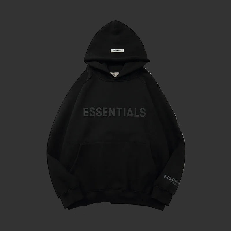 Fear of God Essentials Pullover Hoodie 'Stretch Limo' (Black)