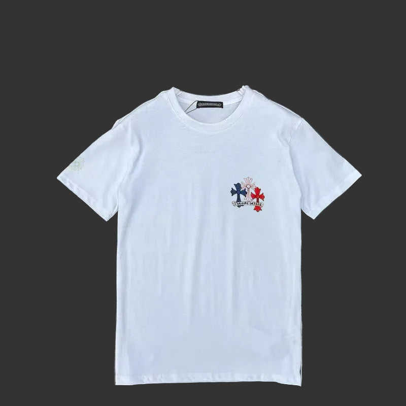 Chrome Hearts Multi Color Cross Pocket Tee (White)
