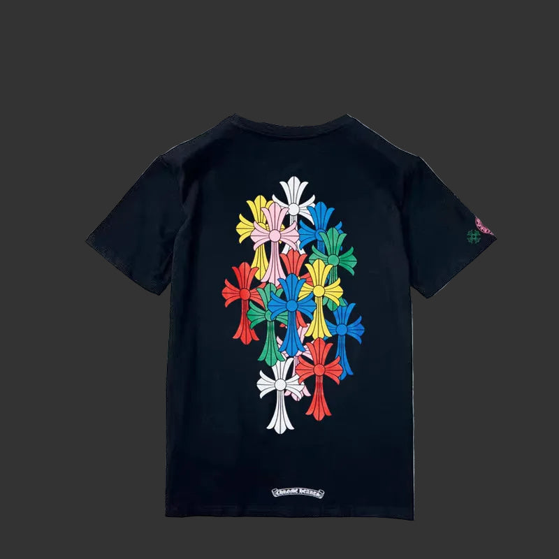 Chrome Hearts Multi Color Cross Pocket Tee (Black)