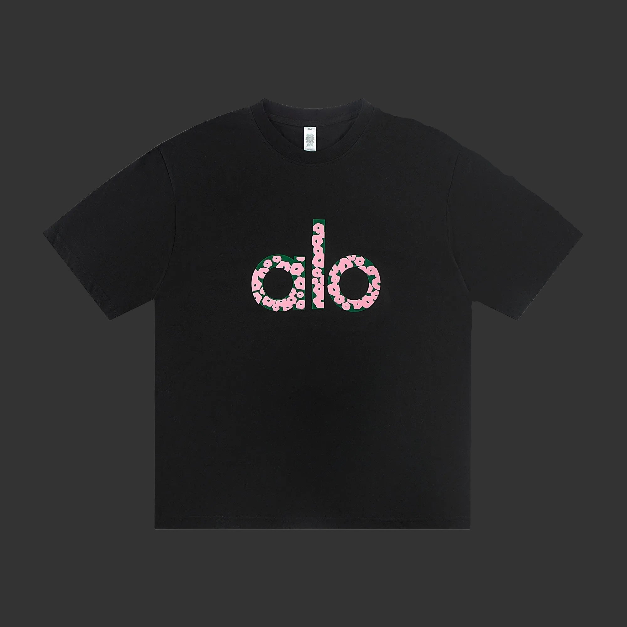 Alo Candy Heart Graphic Black Tee