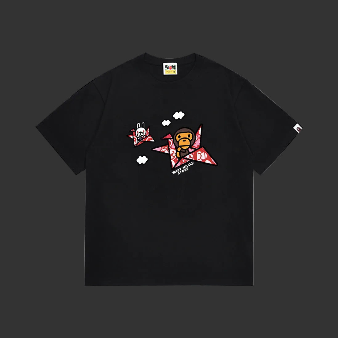 BAPE MILO ORIGAMI PLANE TEE (black)