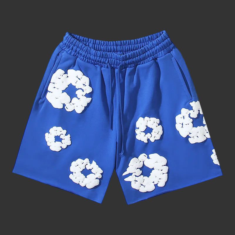 Denim Tears Cotton Wreath Sweat Shorts Blue