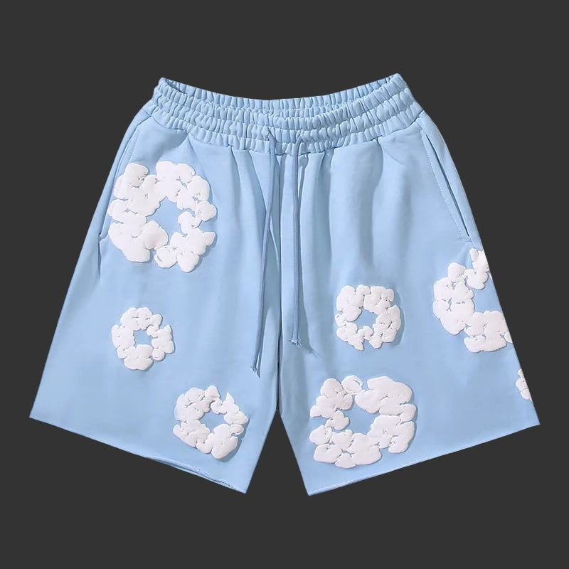 Denim Tears Cotton Wreath Sweat Shorts Light Blue