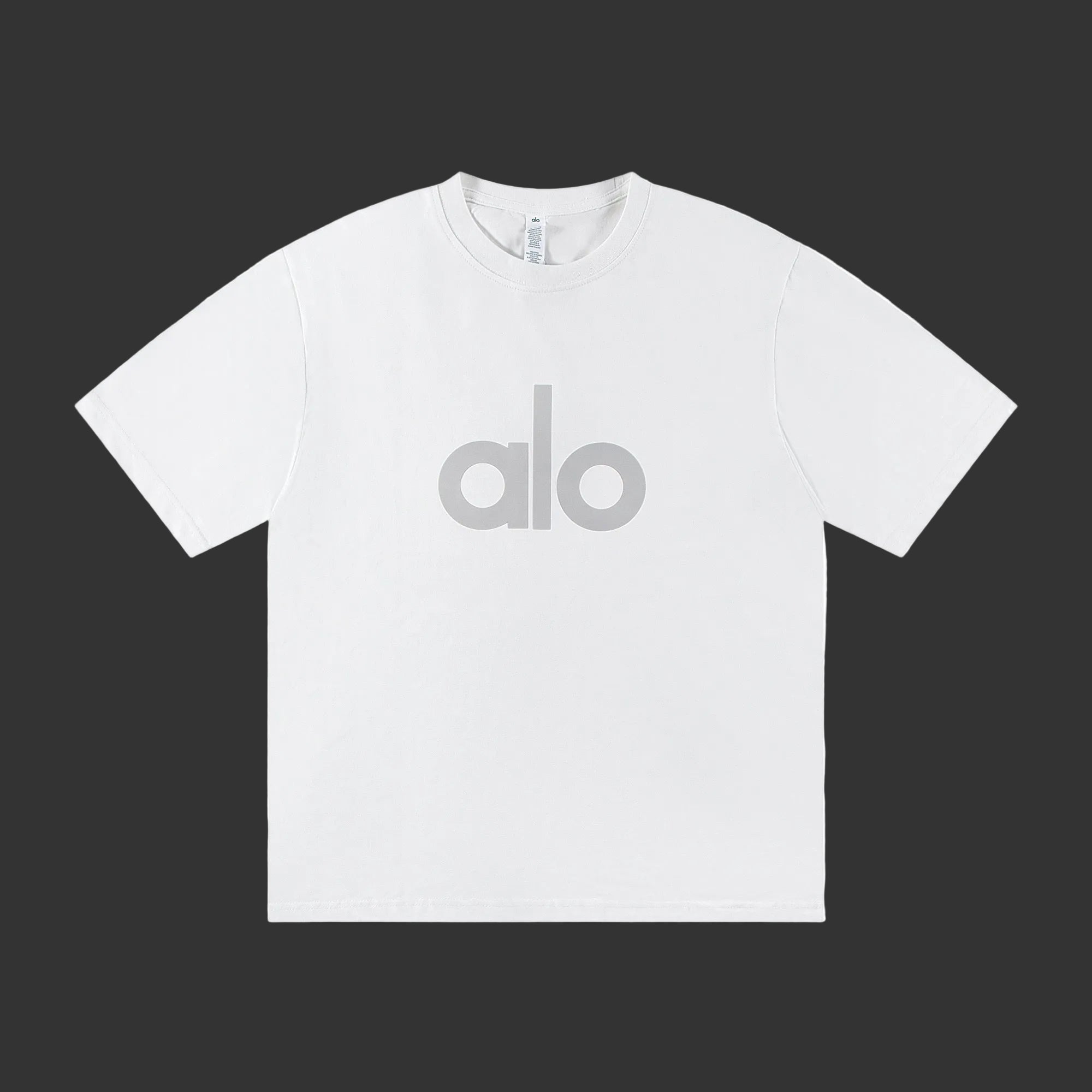 Alo Classic Large Logo White Tee