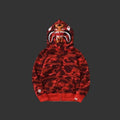 Color Camo Shark Full Zip Hoodie Red DOUBLE HOODED