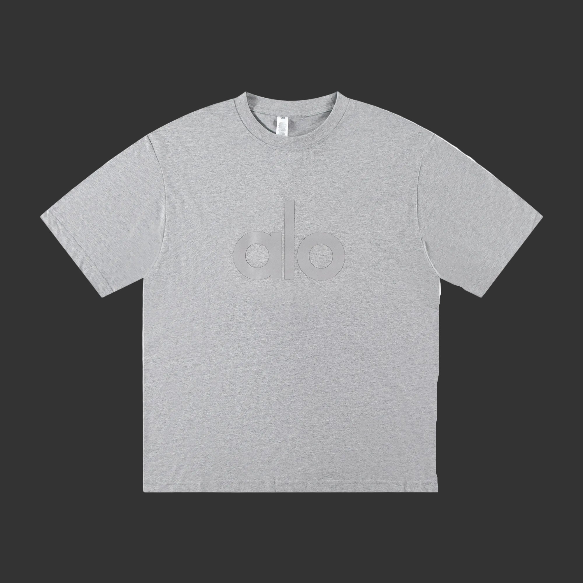 Alo Classic Large Logo Heather Grey Tee