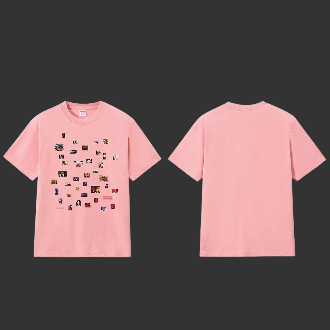 Supreme Pink Photo Collage Tee
