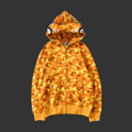 Color Camo Shark Full Zip Hoodie Orange/Yellow