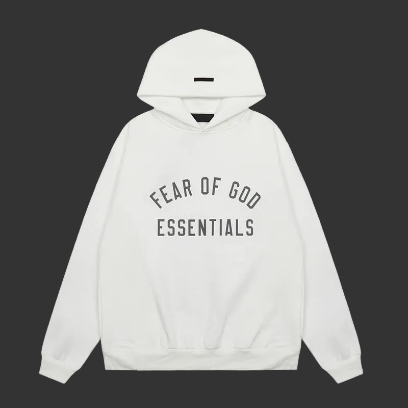 Fear of God Essentials Arch Logo Hoodie 'Light Oatmeal'