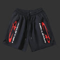Hellstar Racing Nylon Track Shorts Black And Red