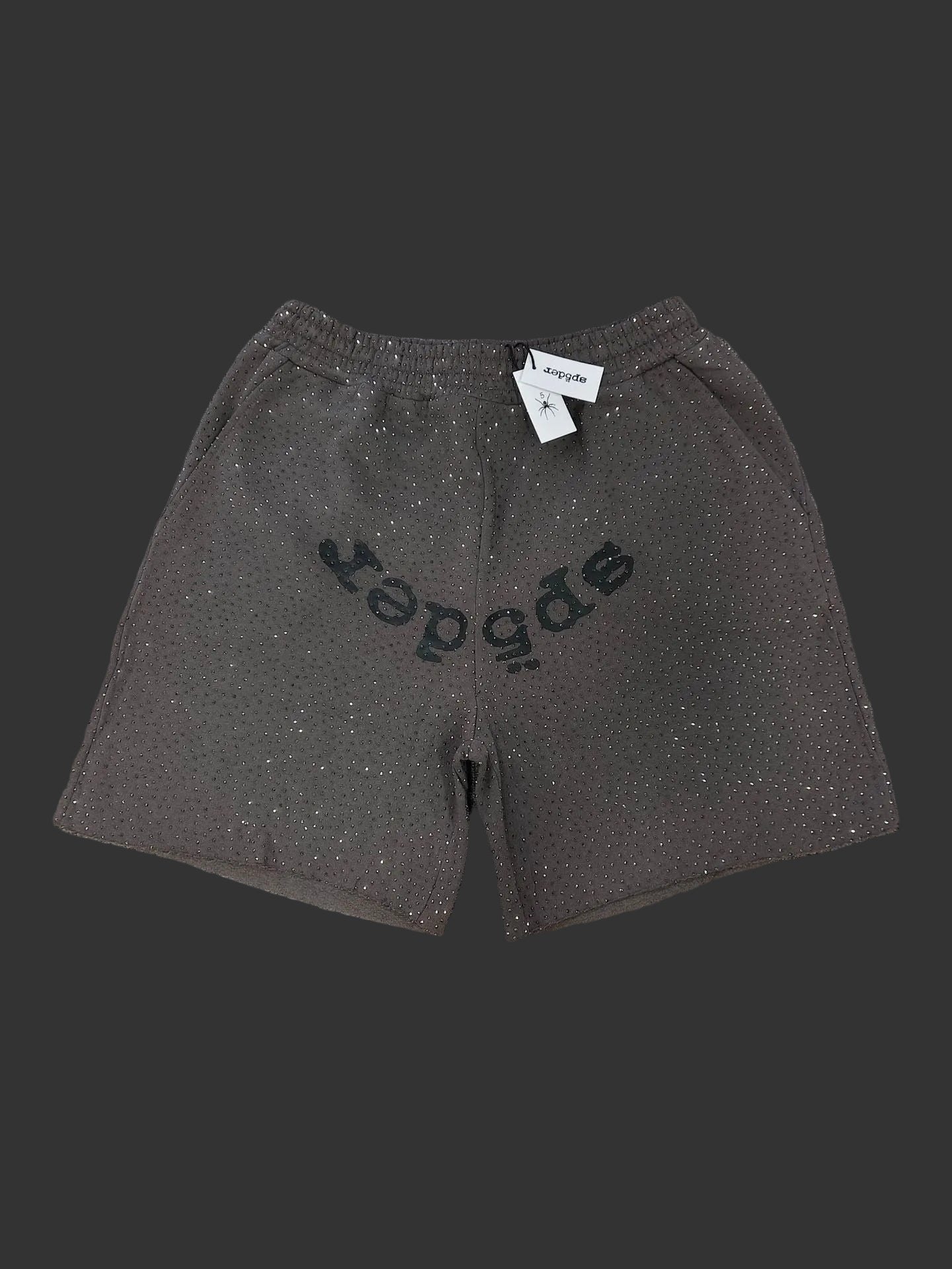 Sp5der Grey And Black VVS Sweatshort