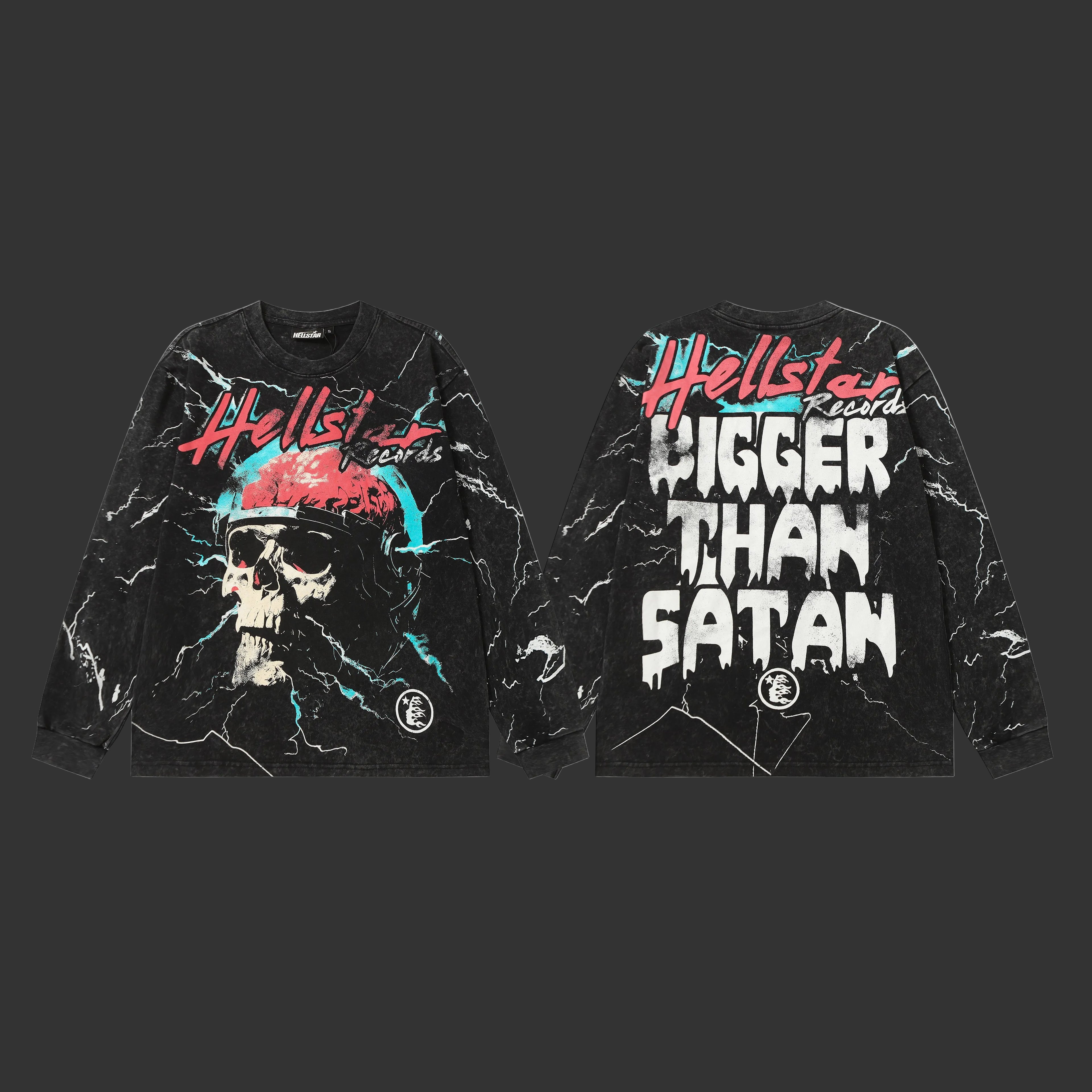 Hellstar Records Bigger Than Satan Skull Longsleeve
