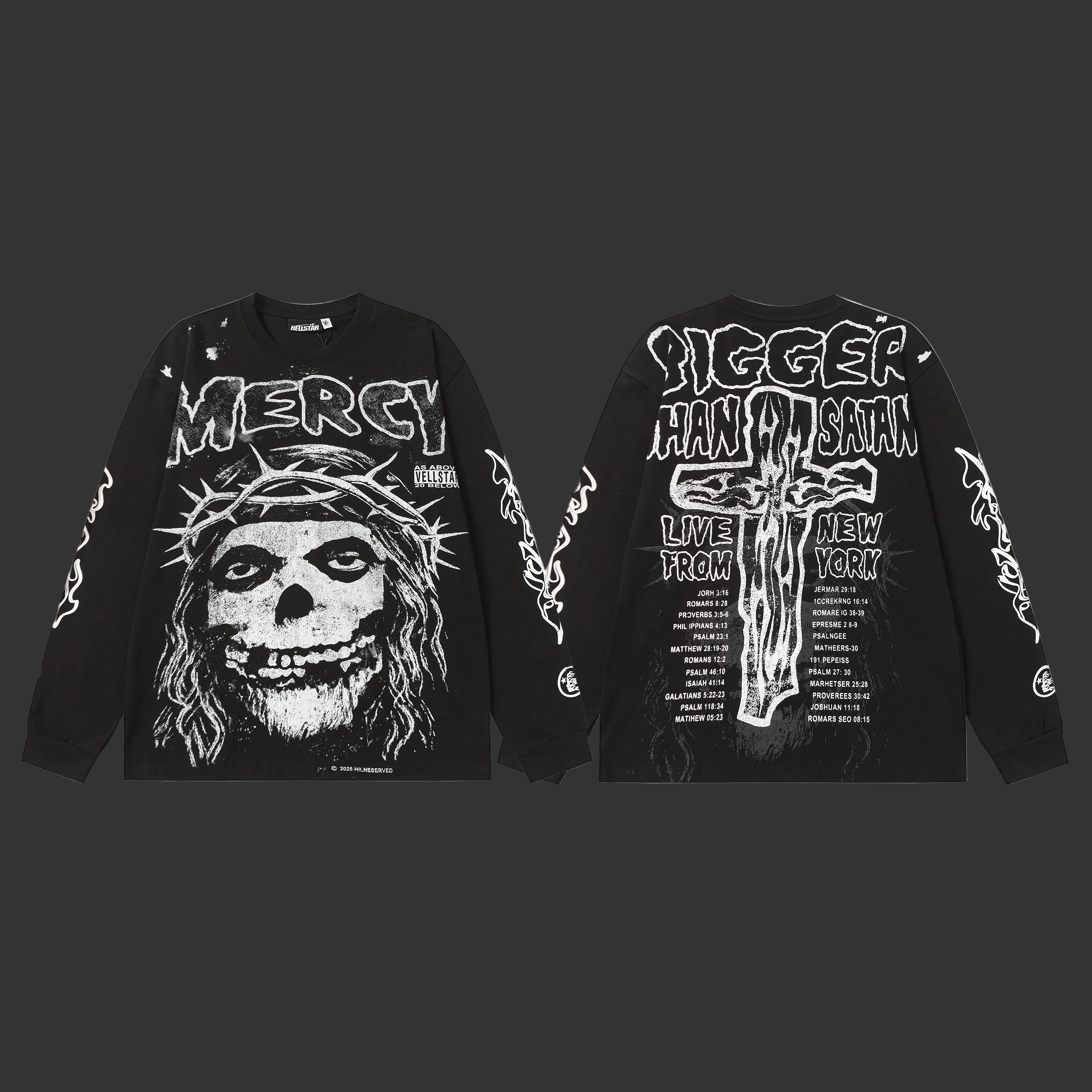Hellstar Mercy Bigger Than Satan Longsleeve