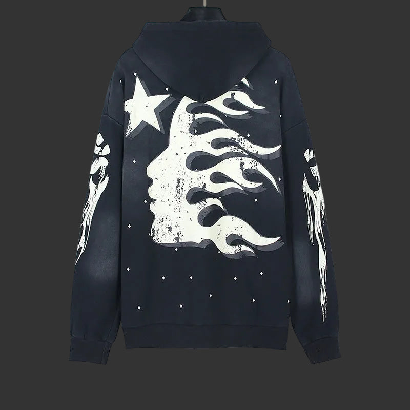 Hellstar Records World Tour Hoodie ‘Black/White’