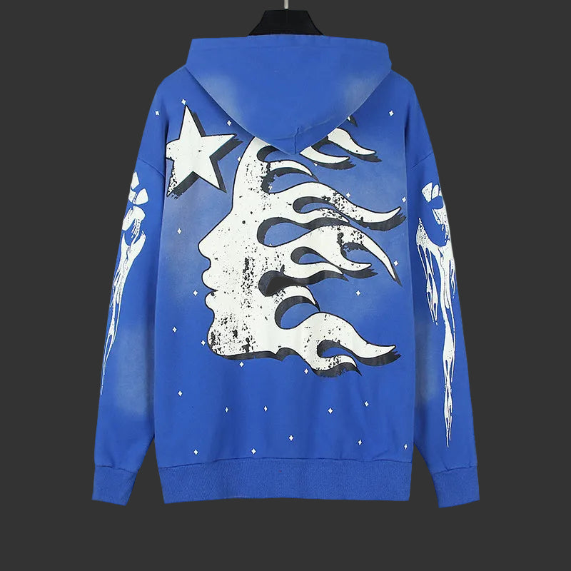 Hellstar Records World Tour Hoodie ‘Blue’