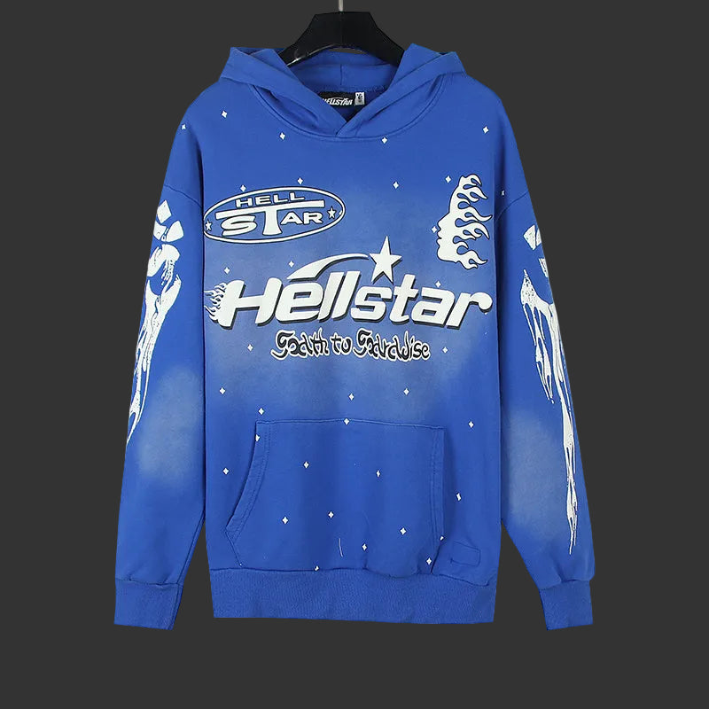 Hellstar Records World Tour Hoodie ‘Blue’