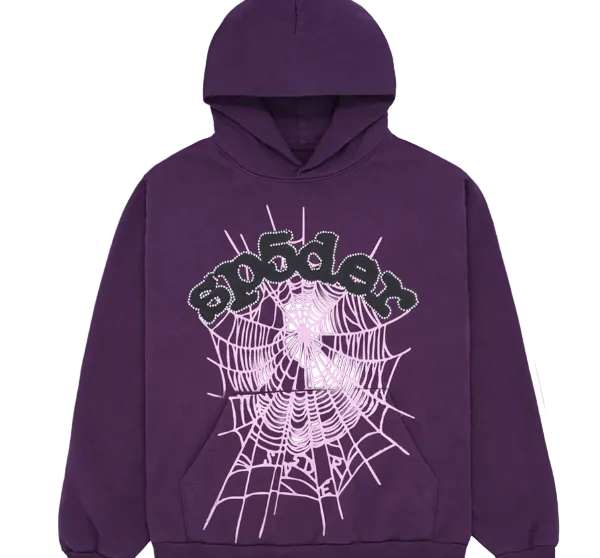 Sp5der Purple Web Hoodie